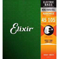 JUEGO CUERDAS ELIXIR BAJO NANOWEB M 45 - 105